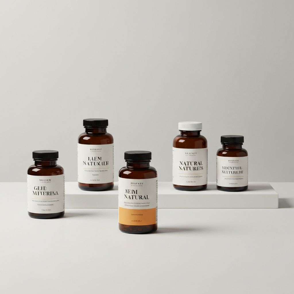 Different supplement bottles